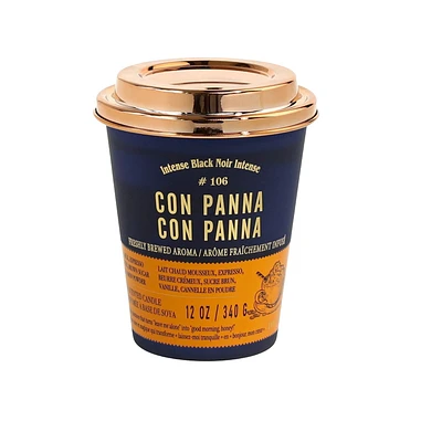 Aroma Light 12oz Con Panna Soy Wax Blended Scented Candle,1 cotton wick, · 12oz<br>· 340g<br>· pack of 1