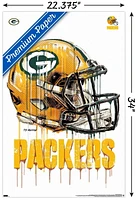 NFL Green Bay Packers - Drip Helmet 20 Wall Poster