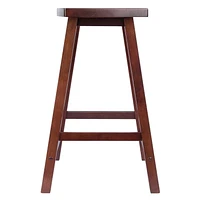 Tabouret de comptoir Katashi 24 po en forme d'éventail fini noyer