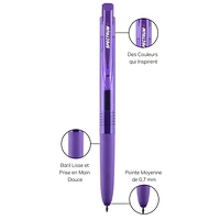 Stylos gel rétractables uni® Spectrum, pointe moyenne (0,7 mm), encre assortie, paquet de 6 Stylos gel Uni-ball Spectrum, assortis 6pk