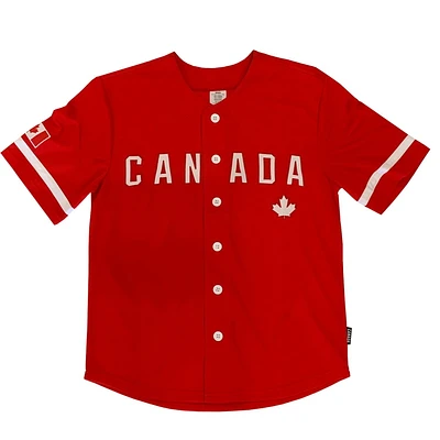 Maillot de baseball Équipe Canada pour hommes Tailles P-TG