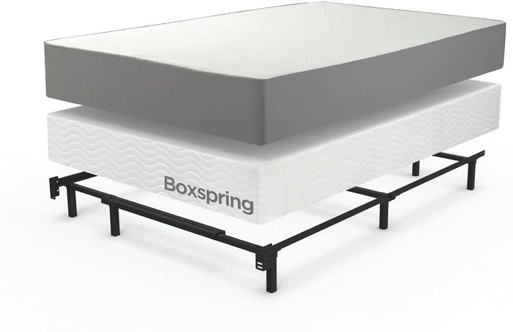 ZINUS Compack Metal Bed Frame / 7 Inch Support Bed Frame for Box Spring and Mattress Set / Black Metal / 5 Years Warranty