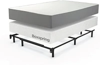 ZINUS Compack Metal Bed Frame / 7 Inch Support Bed Frame for Box Spring and Mattress Set / Black Metal / 5 Years Warranty