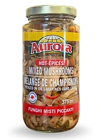 Aurora Mixed Mushrooms Hot, 375mL, Pickled in Oil