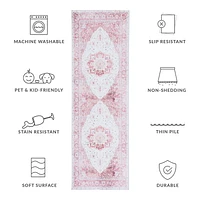 SAFAVIEH Tucson Herbert Traditional Machine Washable Area