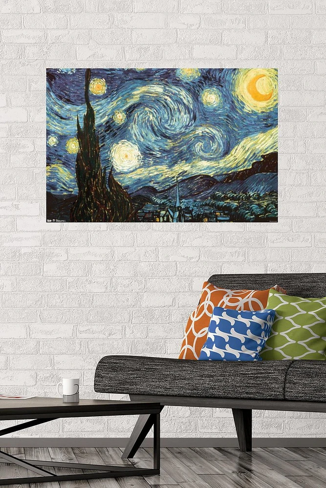 The Starry Night by Vincent van Gogh Wall Poster, 22.375" x 34"