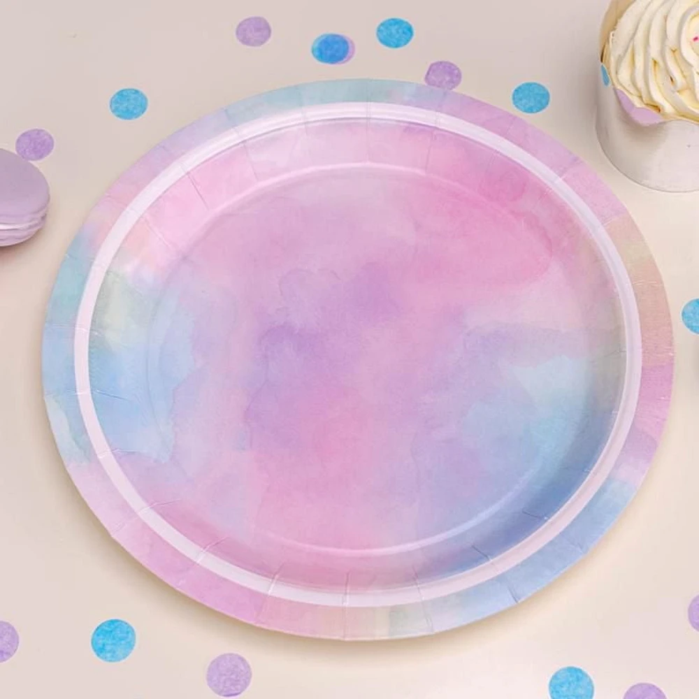 Assiette en papier jetable de 9 pouces tie dye ASSIETTE EN PAPIER TIE DYE DE 9 POUCES