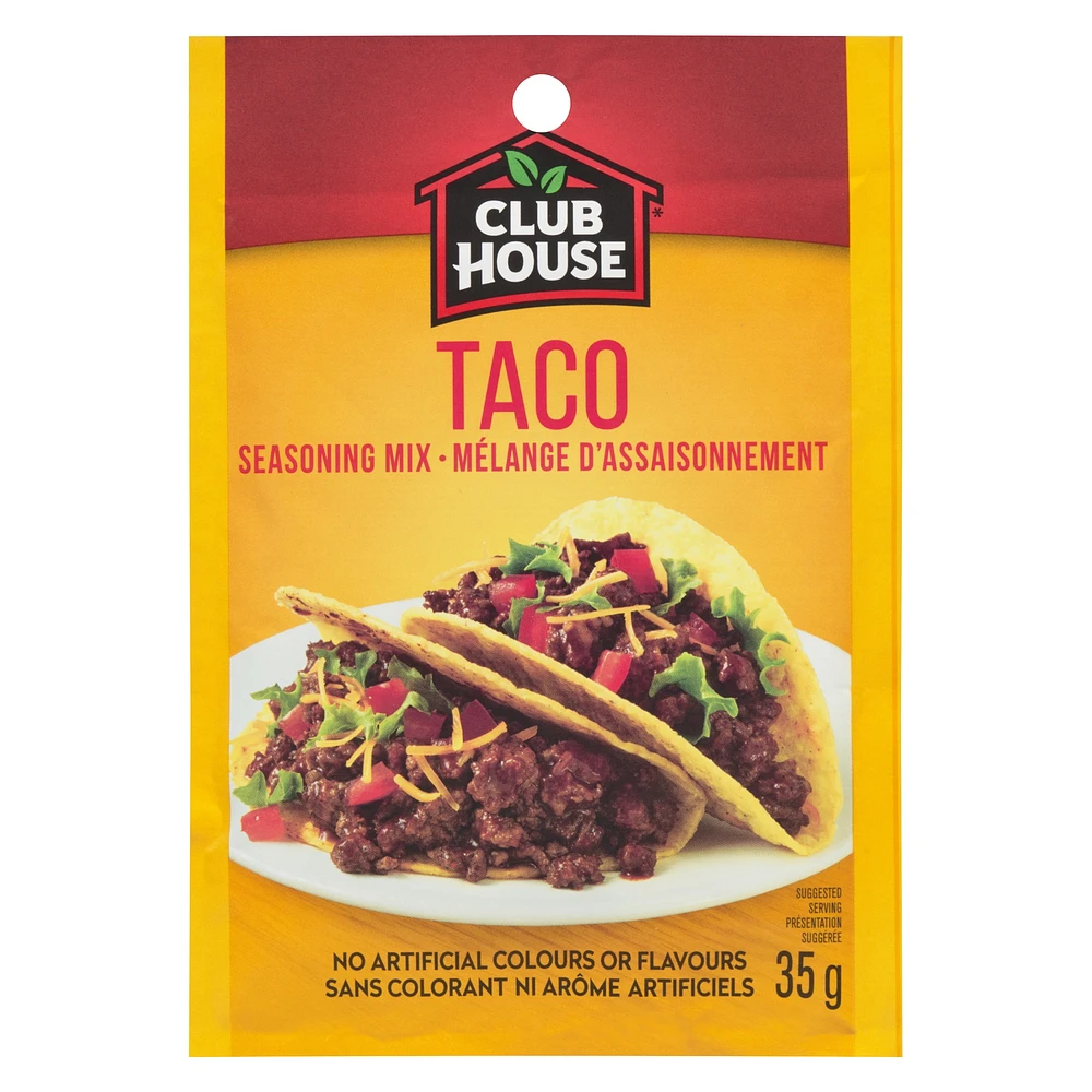 Club House, Dry Sauce/Seasoning/Marinade Mix, Taco, 35g