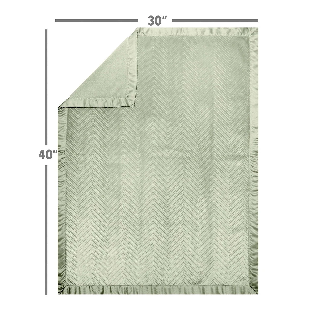 Modern Moments by Gerber Lot de 1 couvertures en peluche à chevrons pour bébé fille Vert