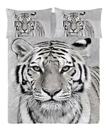 Gouchee Home Sheerkan Tiger Print Cotton Duvet Cover Set