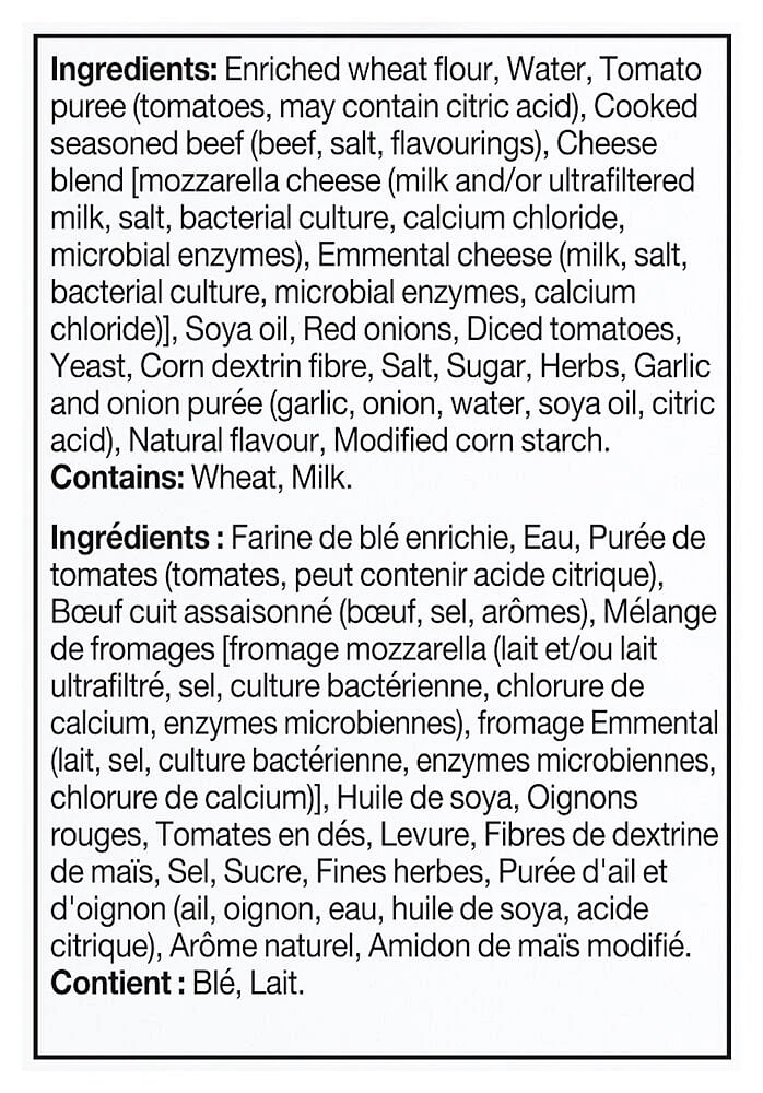 Ristorante Pizza Bolognese e Formaggi A Croute Mince 375 g