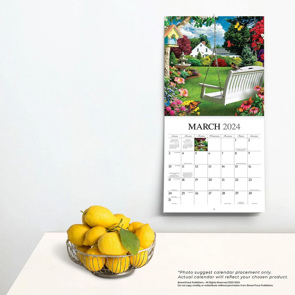 Hopper Studios A Country Walk 2024 12x24 Inch Square Wall Calendar, 9781773727929