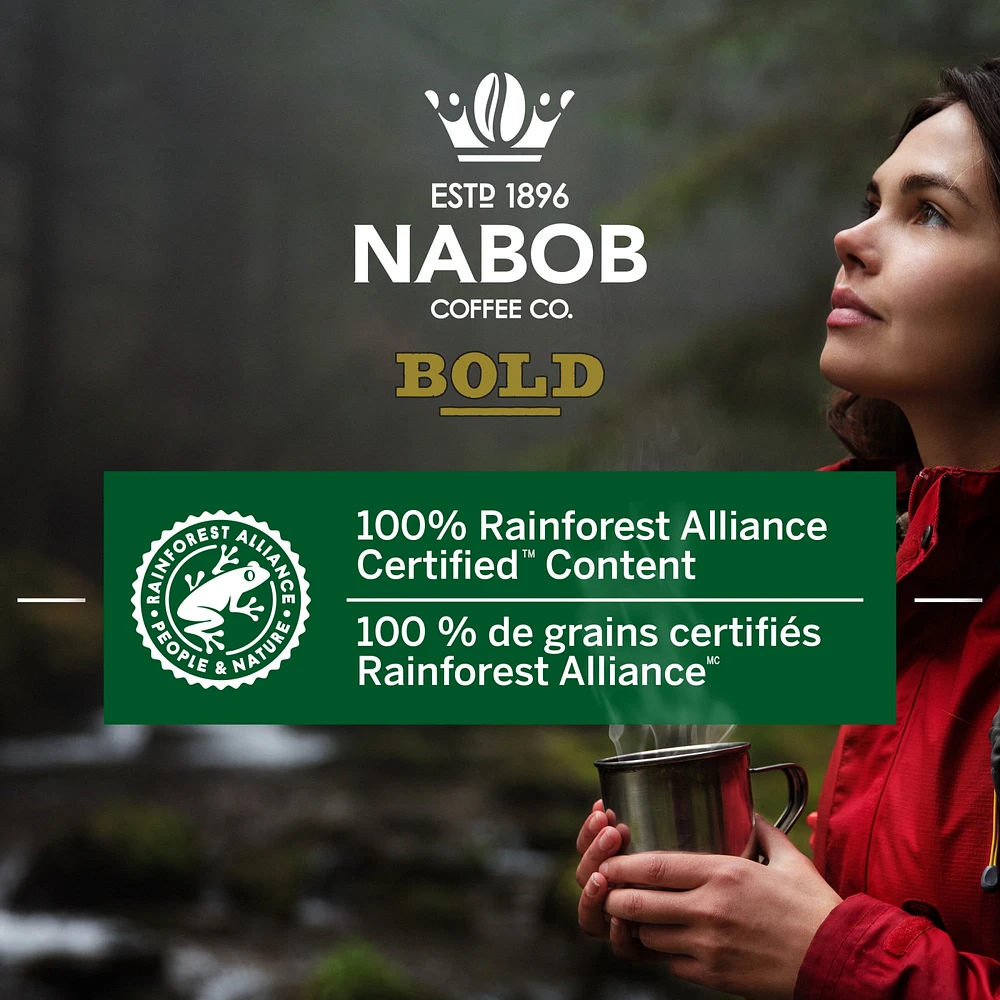 Nabob Dark Bold Roast Full City Dark Ground Coffee, 340g Canister, 340g