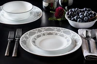 Ensemble de service de table de 16 pièces de CorelleMD Assiettes, bols et tasses