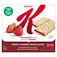 Kellogg's Special K Barres Croquantes Aux Fruits Saveur De Fraises, 125 g,  10 Barres Croquantes, 2 Par Sachet 125 g, 10 barres