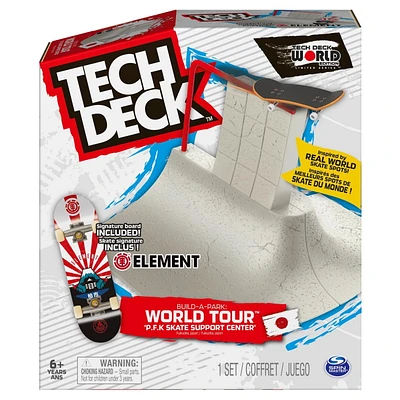 Tech Deck, Build-A-Park World Tour, P.F.K Skate Support Center, Coffret rampe avec fingerboard Signature