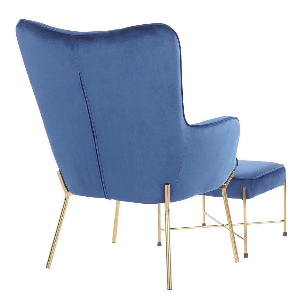 Izzy Contemporary Chair with Ottoman by LumiSource
