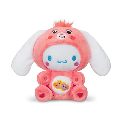 Care Bears Hello Kitty Fun Size Plush - Cinnamoroll as Love-A-Lot Bear