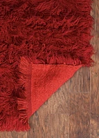 New Flokati 1400gr 5' x 8' Area Rug, Red