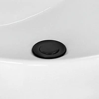 American Imaginations -in. W Above Counter White Bathroom Vessel Sink Set For 3H8-in. Center Faucet AI