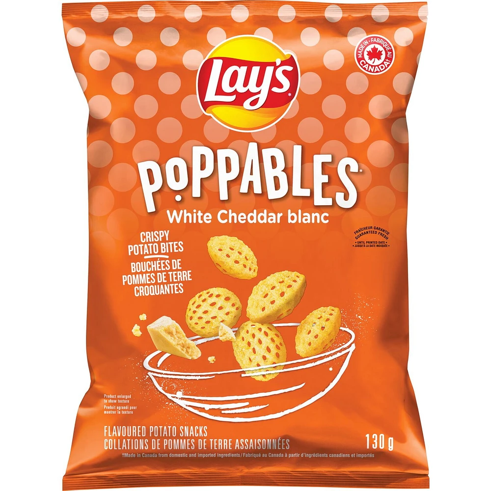 Lay’s Poppables White Cheddar flavoured potato snacks, 130g