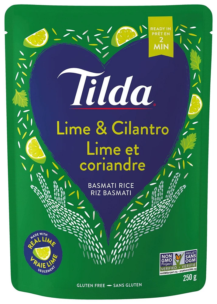 Riz basmati à la lime et coriandre étuvé de Tilda Tilda lime & coriandre