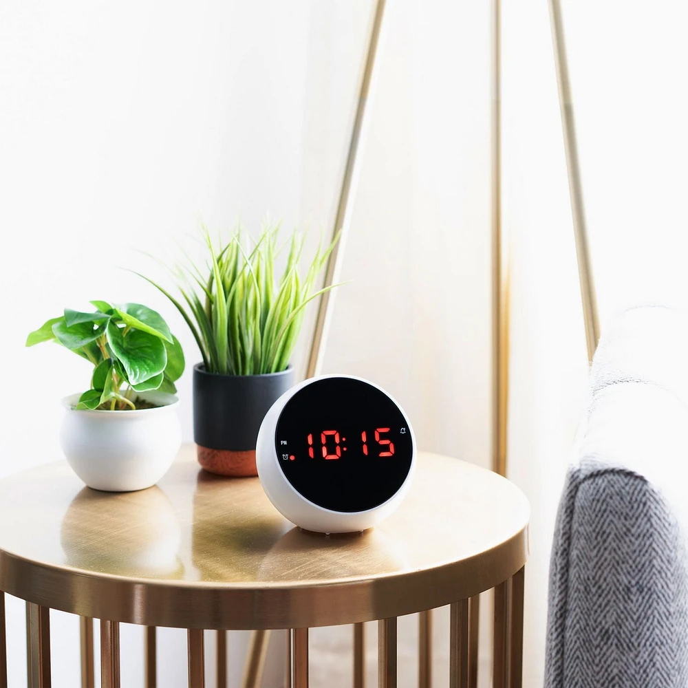 LED Alarm Clock, Round table Clock Alarm Clock