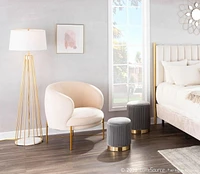 Ensemble de poufs gigognes Marla Nesting Pleated Ottoman Set de LumiSource