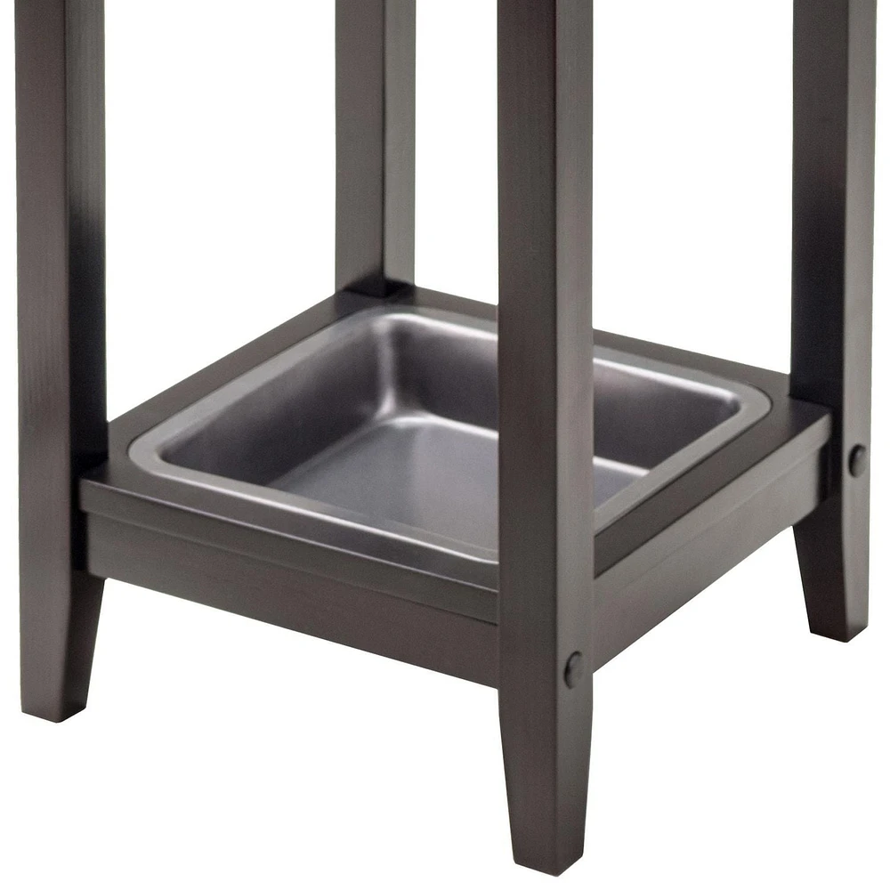 Winsome Jana Umbrella Stand with Metal Tray, Espresso- 92411