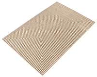 Tapis ECARPET Moderne pour Salle à Manger, Salon, Chambre Trona Beige