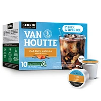 Van Houtte Brew Over Ice Caramel Vanilla, Medium Roast, K-Cup Coffee Pods, 10 count