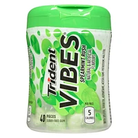 Trident Vibes Sugar Free Gum, Spearmint Rush Flavour, 1 Go-Cup (40 Pieces Total)