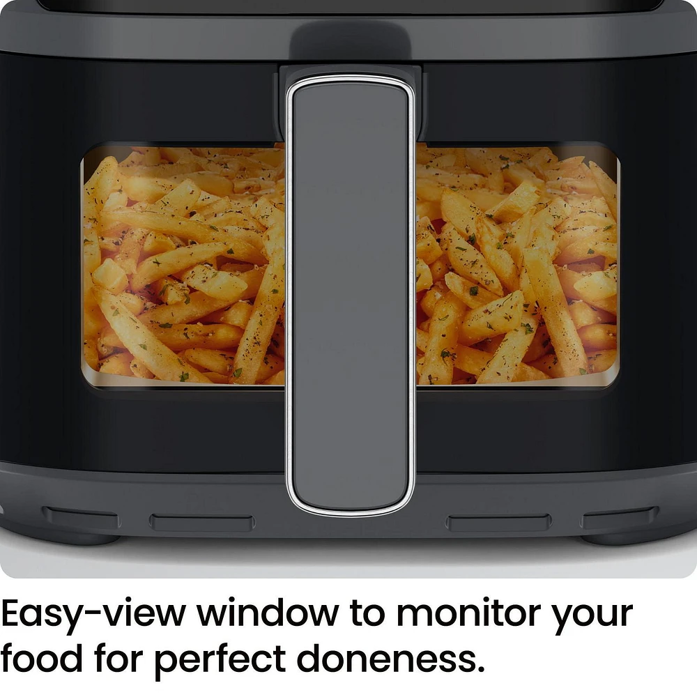 Chefman TurboFry Touch 4L (4-Qt) Easy-View Air Fryer w/ 4 Cooking Presets and 235°C (450°F) Hi-Fry Button - Grey, New
