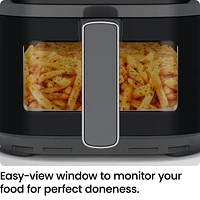 Chefman TurboFry Touch 4L (4-Qt) Easy-View Air Fryer w/ 4 Cooking Presets and 235°C (450°F) Hi-Fry Button - Grey, New