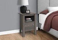 Monarch Specialties Accent Table, Side, End, Nightstand, Lamp, Storage, Living Room, Bedroom, Grey Laminate, Transitional