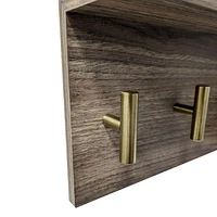 Hometrends 16" Walnut Shelf Wall Organizer