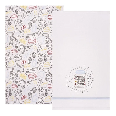 Serviettes de cuisine, pqt de 2