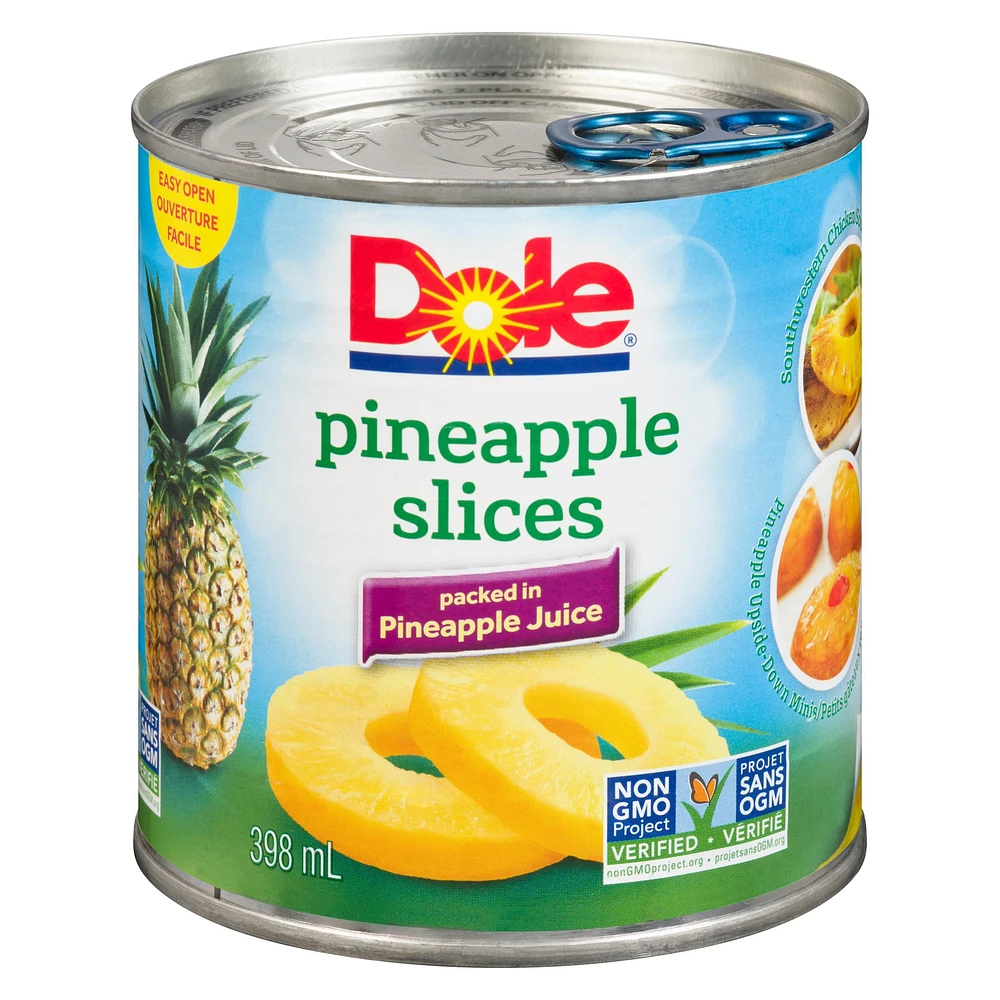 Tranches d'ananas dans du jus d'ananas de Dole 398 ml