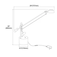 Dainolite DLED-102-BK Black Table Lamp