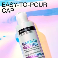 Neutrogena Make-up Melting Micellar Cleansing Milk - Makeup Remover - Vitamins & Emollients - Sensitive Skin – Fragrance Free, 198 mL