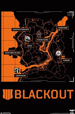 Call of Duty: Black Ops 4 - Blackout Map Wall Poster, 22.375" x 34"
