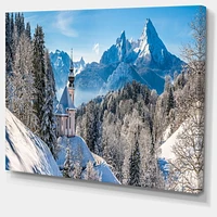 Designart L'hiver dans les Alpes bavaroises Art mural sur toile