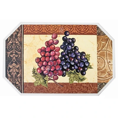 Plate-Mémoire En Plastique (Octogone) (Raisins Fraîches) - Ensemble De 12