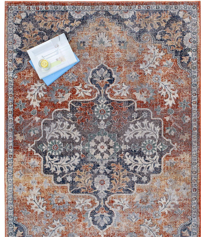 Pescara Blue and White Woven Area Rug