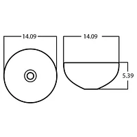 American Imaginations 16.34-in. W Above Counter Red Swirl Bathroom Vessel Sink For Wall Mount Wall Mount Drilling AI-27999