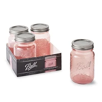 Bocaux chopine de mise en conserve Ball rose rétro à ouverture régulière
