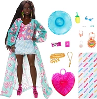 Barbie – Extra Fly– Poupée Voyage, tenue de plage