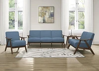 Topline Home Furnishings Blue Loveseat