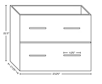 75.5-in. W Wall Mount Dawn Grey Vanity Set For 1 Hole Drilling  AI-8528