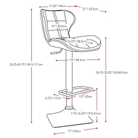 CorLiving Remi Lot de 2 tabourets de bar carrés pivotants réglables en similicuir moderne - Tabourets de bar de cuisine avec dossier - Ensemble de tabourets de bar parfait pour la maison - Base sur pi